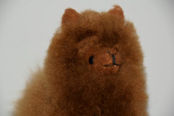 alpaca 15 cm kop bruin